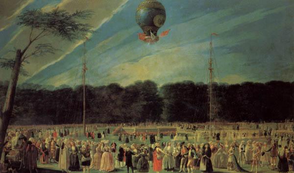 Antonio Carnicero The  Ascent of a Montgolfier Balloon Norge oil painting art